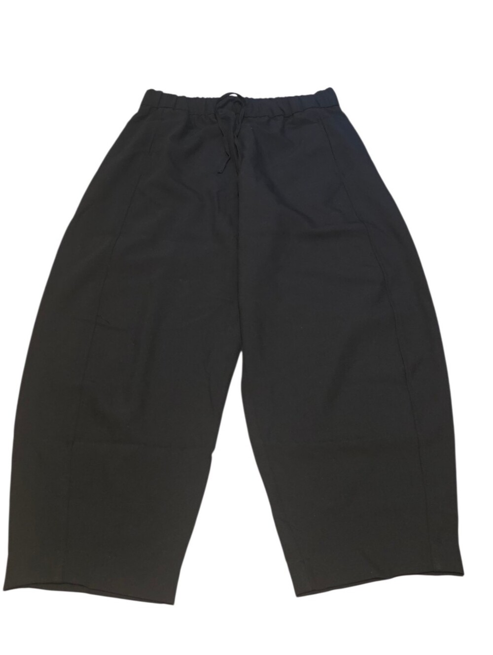 Fabletics Black Wide-Leg Drawstring Ankle Length Pants Size S EUC Athleisure